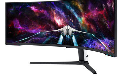 Samsung G95NC computer monitor 144.8 cm (57") 7680 x 2160 pixels Dual UHD LED Black, White