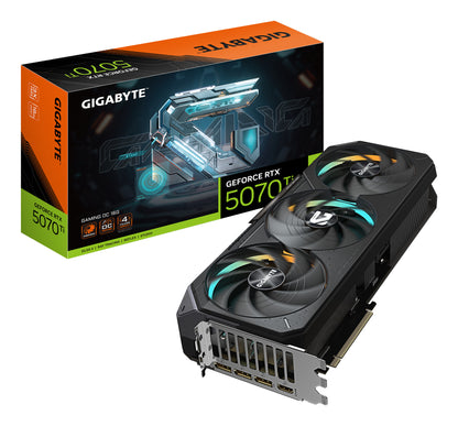 GIGABYTE GeForce RTX 5070 Ti GAMING OC 16G Graphics Card - 16GB GDDR7, 256bit, PCI-E 5.0, 2588 MHz Core Clock, 3 x DP 2.1a, 1 x HDMI 2.1b, NVIDIA DLSS 4, GV-N507TGAMING OC-16GD