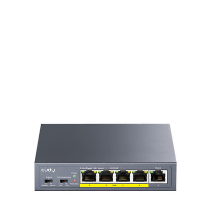 Cudy GS1005P network switch Gigabit Ethernet (10/100/1000) Power over Ethernet (PoE) Grey