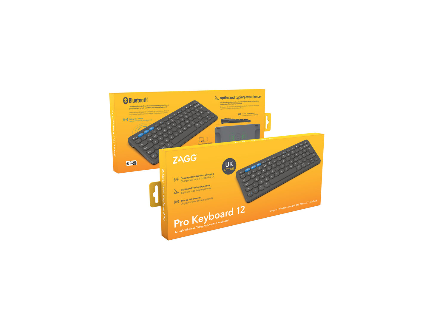 ZAGG Pro 12 keyboard Universal Bluetooth QWERTY English Black