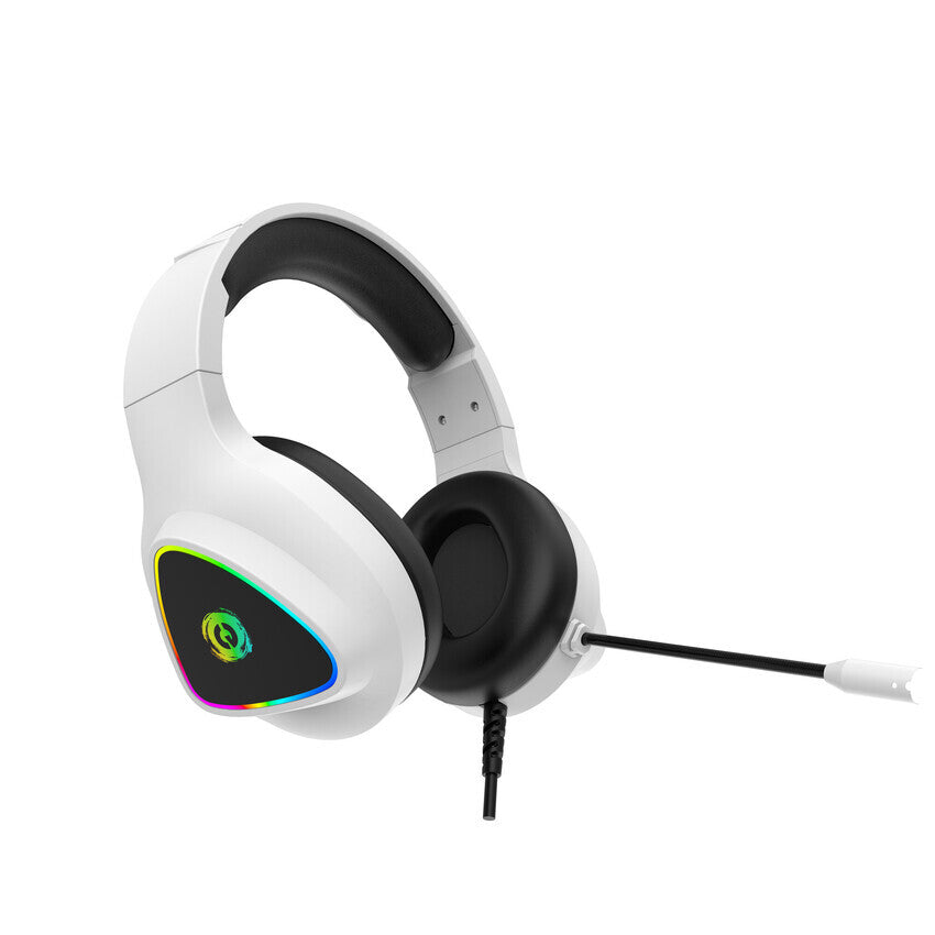 Canyon Shadder GH-6, RGB aidimams ausin?s with Mikrofonas, Mikrofonas frequency response: 20HZ~20KHZ, ABS+ PU leather, USB*1*3.5MM jack kitukas, 2.0M PVC kabelis, weight: 300g, Baltas