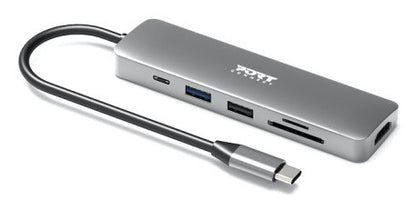 Port Designs 900162 interface hub USB Type-C Silver