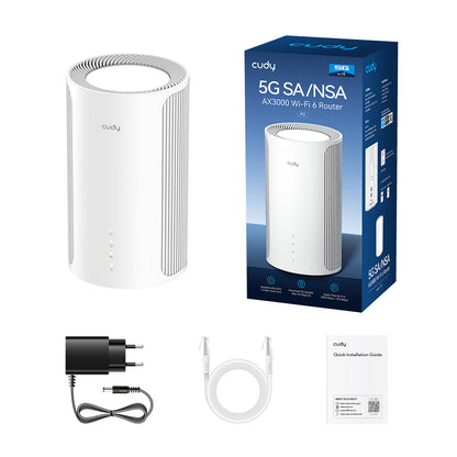 Cudy P2 wireless router 2.5 Gigabit Ethernet Dual-band (2.4 GHz / 5 GHz) 5G White