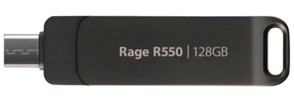 Patriot Memory Rage R550 USB flash drive 128 GB USB Type-A / USB Type-C 3.2 Gen 1 (3.1 Gen 1) Black
