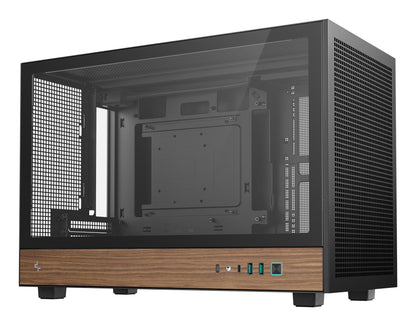 DeepCool CH260 WOOD Micro Tower Black, Wood