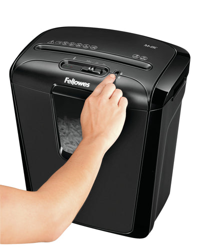 Fellowes M-8C paper shredder Cross shredding 23 cm Black