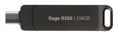 Patriot Memory Rage R550 USB flash drive 256 GB USB Type-A / USB Type-C 3.2 Gen 1 (3.1 Gen 1) Black
