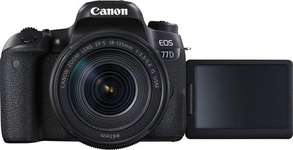 Canon EOS 77D + EF-S 18-135mm 3.5-5.6 IS USM SLR Camera Kit 24.2 MP CMOS 6000 x 4000 pixels Black