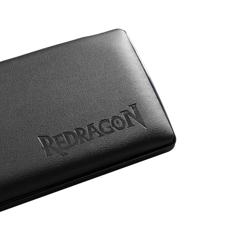 REDRAGON METEOR L wrist rest Leatherette, Memory foam, Plastic, Rubber, Synthetic Black