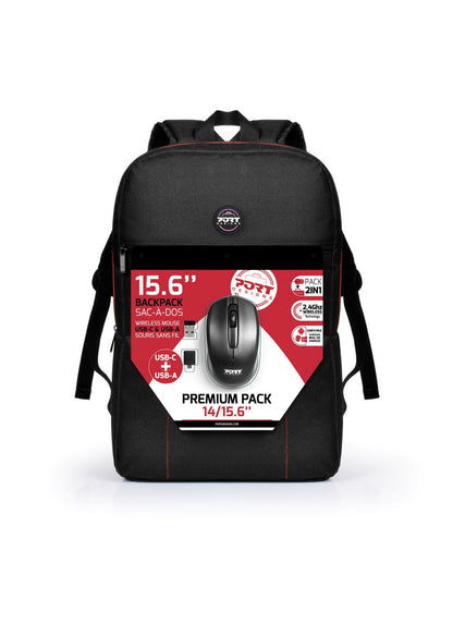 Port Designs 501901 laptop case 39.6 cm (15.6") Backpack Black