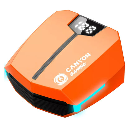 Canyon GTWS-2 Headset Wireless Ear-hook Gaming USB Type-C Bluetooth Charging stand Orange