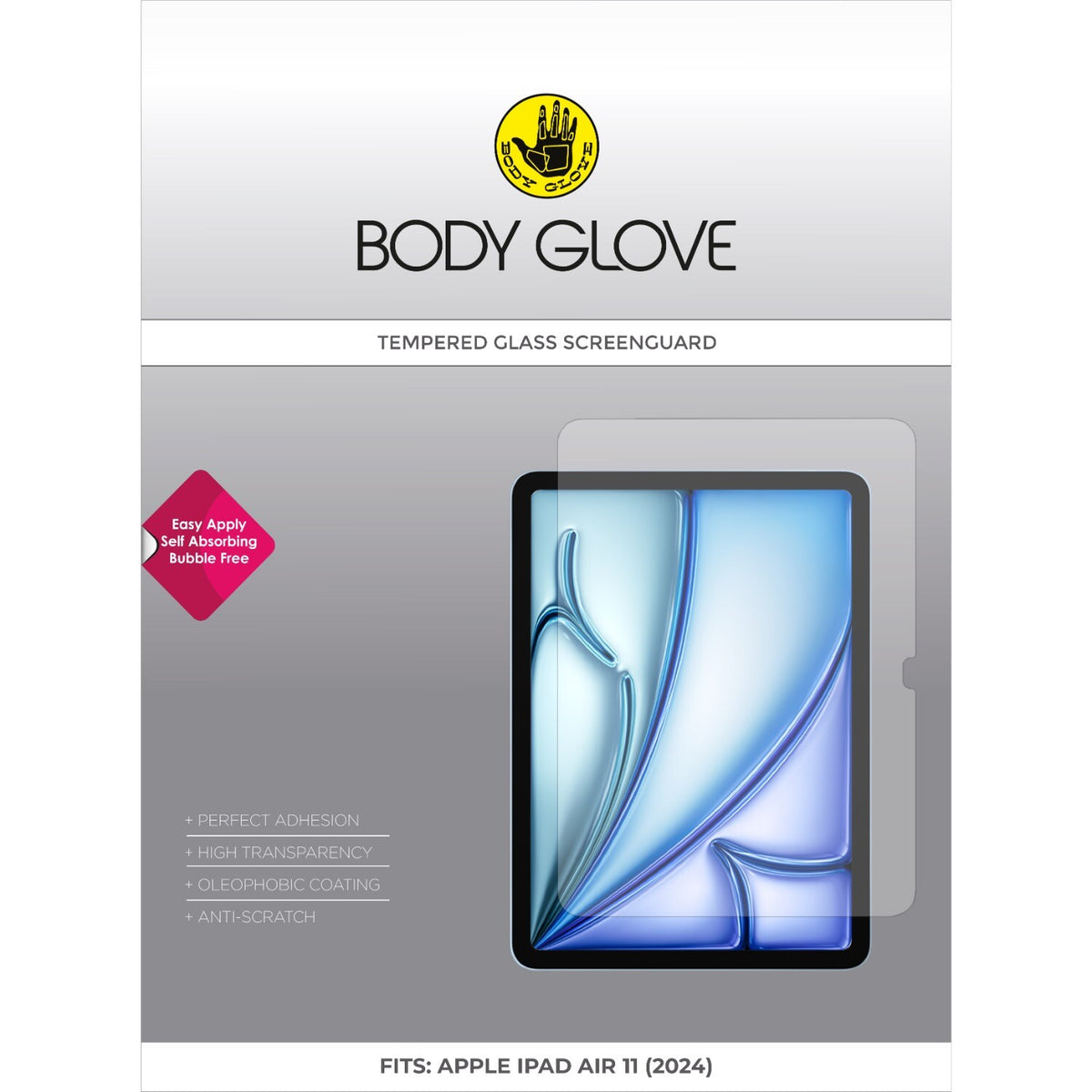 Bodyglove Body Glove Tempered Glass Screen Protector - Apple iPad Air 11-inch (M4/M3/M2, 2026/2025/2024) - Clear