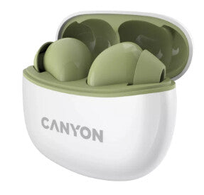 Canyon CNS-TWS5GR headphones/headset Wireless In-ear Calls/Music/Sport/Everyday USB Type-C Bluetooth Green, White
