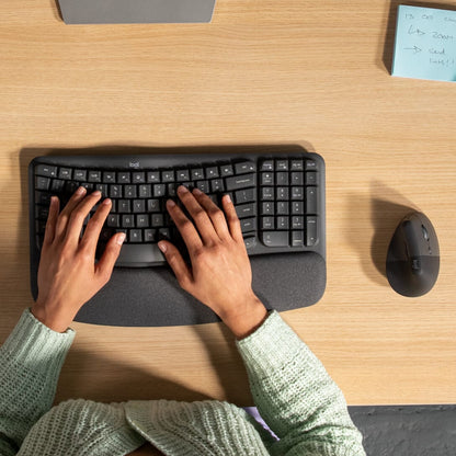 Logitech Wave Keys and Lift Combo keyboard Mouse included Universal Bluetooth QWERTY English Graphite