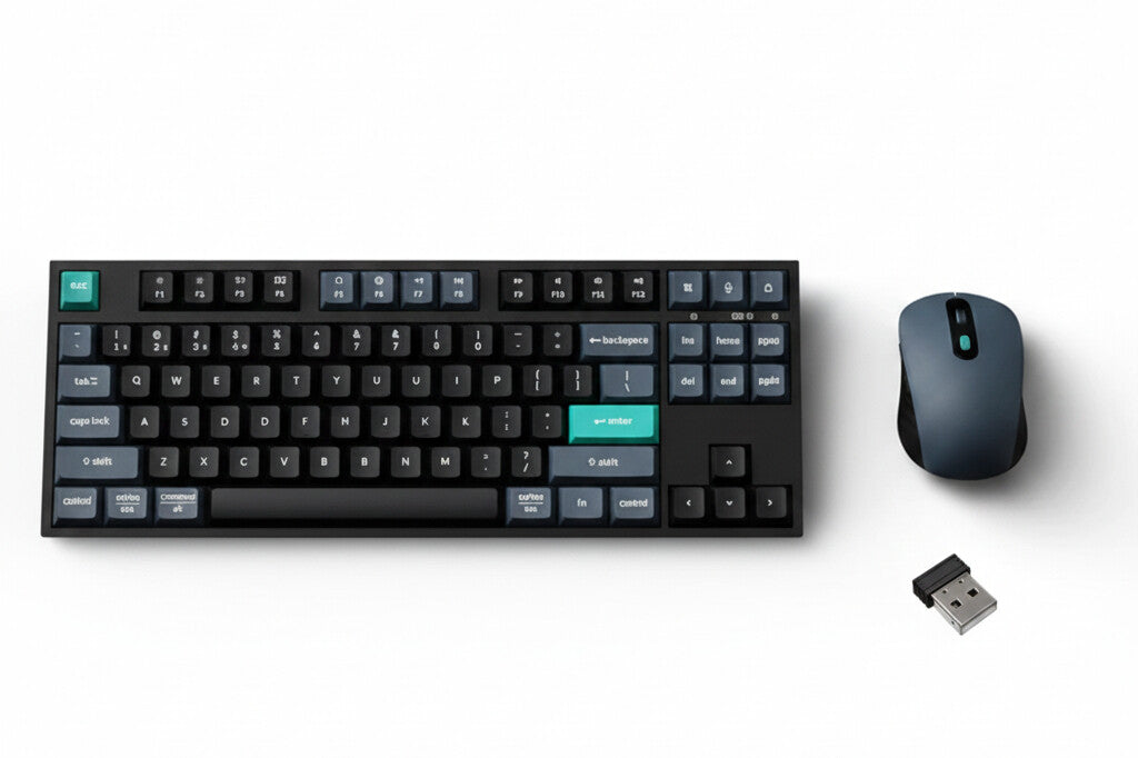 Keychron B33 80% TKL Wireless Keyboard and Mouse Combo – Black/Green