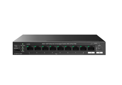 Tenda TEG1110PF-8-120W network switch Unmanaged Gigabit Ethernet (10/100/1000) Power over Ethernet (PoE) Black