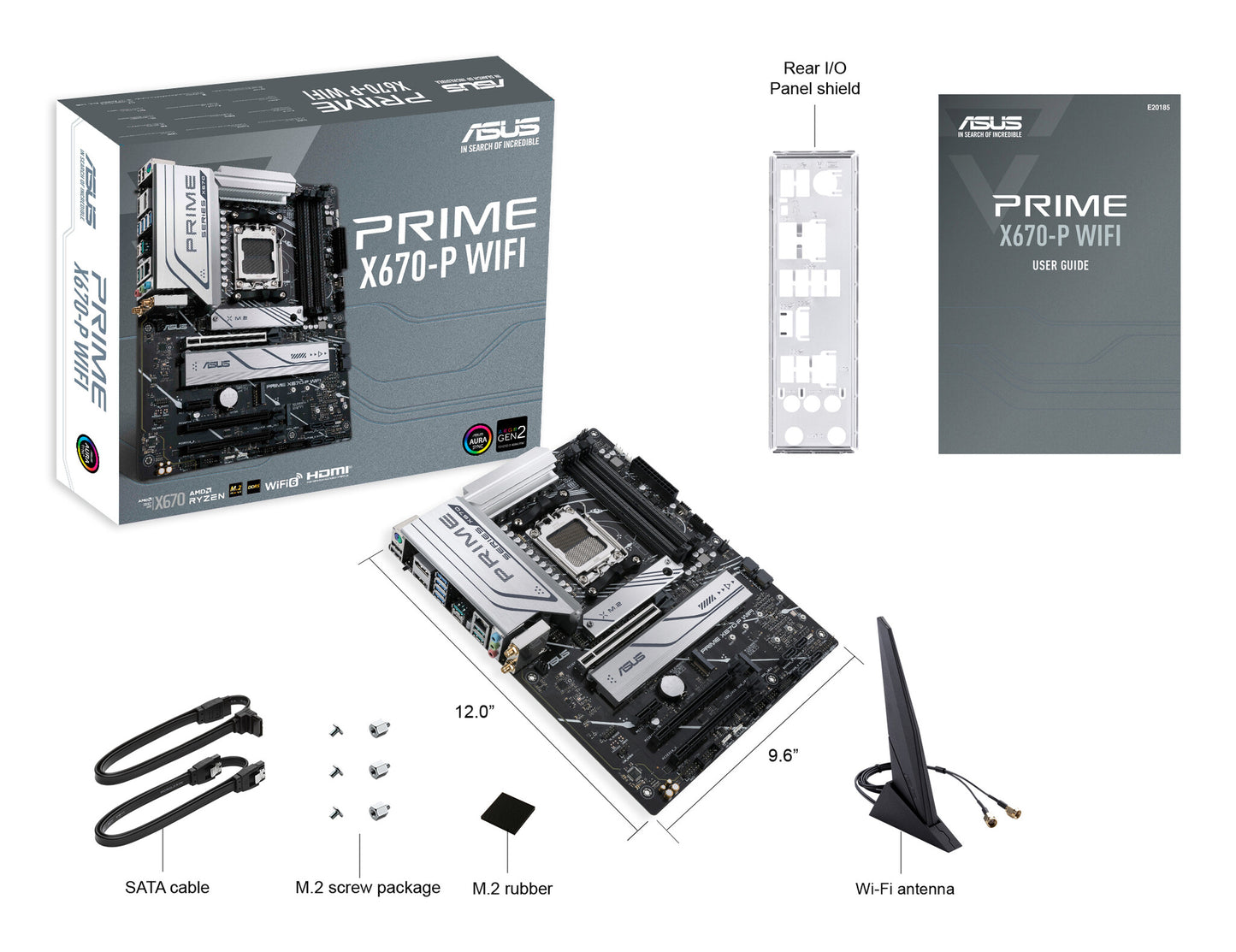 ASUS PRIME X670-P WIFI AMD X670 Socket AM5 ATX