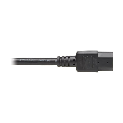 Tripp Lite P005-006-14RA Heavy-Duty PDU Power Cord, C13 to Right-Angle C14 - 15A, 250V, 14 AWG, 6 ft. (1.83 m), Black