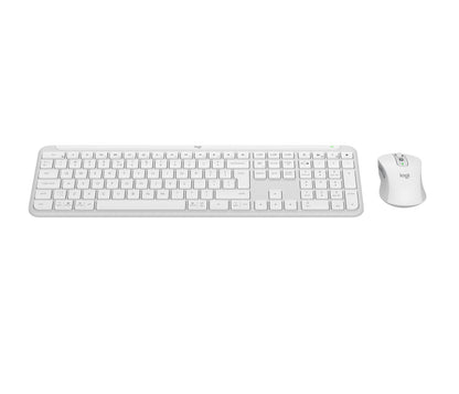 Logitech 920-012491 keyboard Mouse included Office RF Wireless + Bluetooth QWERTY US International White