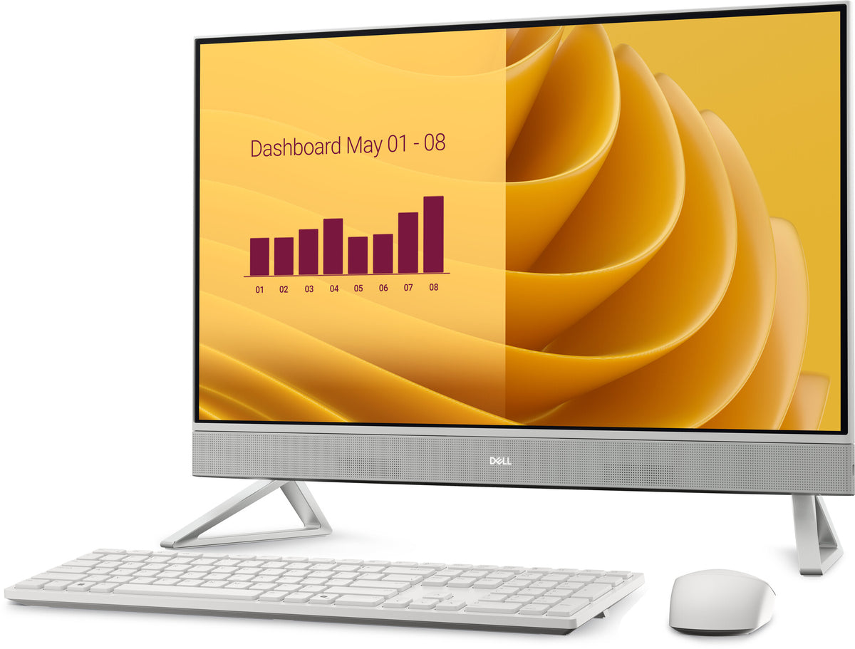 DELL EC27250 Intel Core 7 150U 68.6 cm (27") 1920 x 1080 pixels Touchscreen All-in-One PC 32 GB DDR5-SDRAM 1 TB SSD Windows 11 Home Wi-Fi 6E (802.11ax) Pearl, White