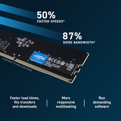 Crucial CT8G56C46U5 memory module 8 GB 1 x 8 GB DDR5 288-pin DIMM ECC
