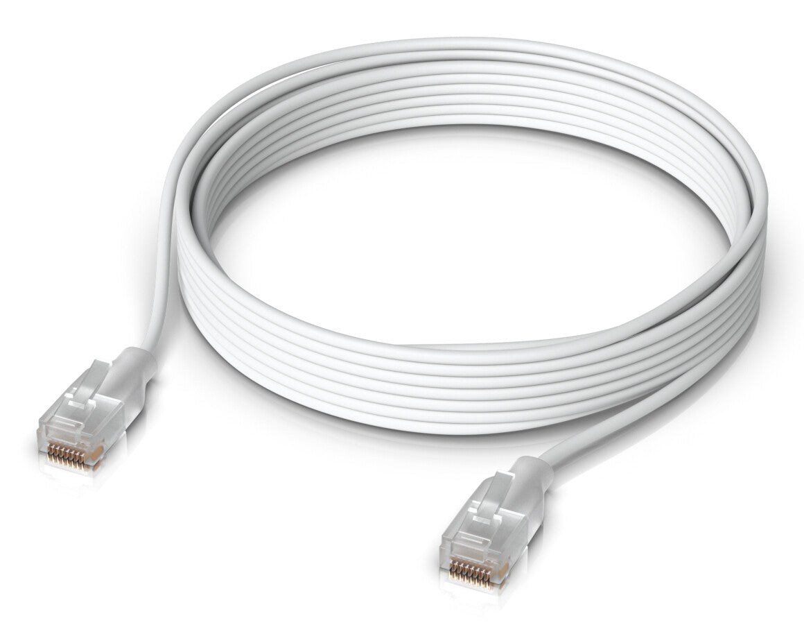 Ubiquiti UACC-Cable-Patch-EL-5M-W networking cable Translucent, White Cat6