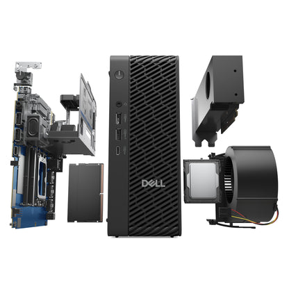 DELL Pro Max FCM2250 Intel Core Ultra 7 265U 32 GB DDR5-SDRAM 1 TB SSD NVIDIA RTX A1000 Windows 11 Pro Micro PC PC Black