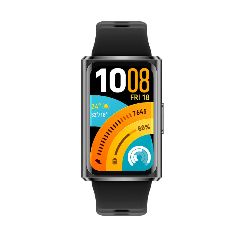 Huawei 1.62 AMOLED colour Screen/ 286x482 pixels/ PPI 347/ Black Fluoroelastomer Strap/ length:130mm-210mm/ GPS/ 5 ATM/ 2.4GHz  BT6.0 and BLE.5V/1A/ 55020GUK