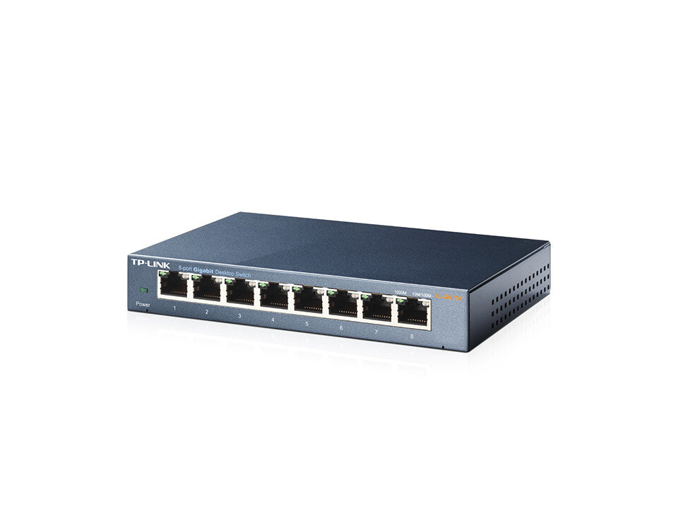 TP-Link TL-SG108 V3.0 Unmanaged Gigabit Ethernet (10/100/1000) Black