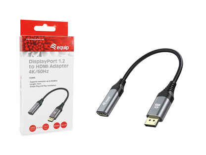Equip DisplayPort 1.2 to HDMI Adapter, 4K/60Hz