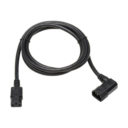 Tripp Lite P005-006-14RA Heavy-Duty PDU Power Cord, C13 to Right-Angle C14 - 15A, 250V, 14 AWG, 6 ft. (1.83 m), Black