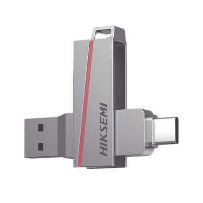 Hiksemi HS-USB-E307C 128G U3 USB flash drive 128 GB USB Type-A / USB Type-C 3.2 Gen 1 (3.1 Gen 1) Grey