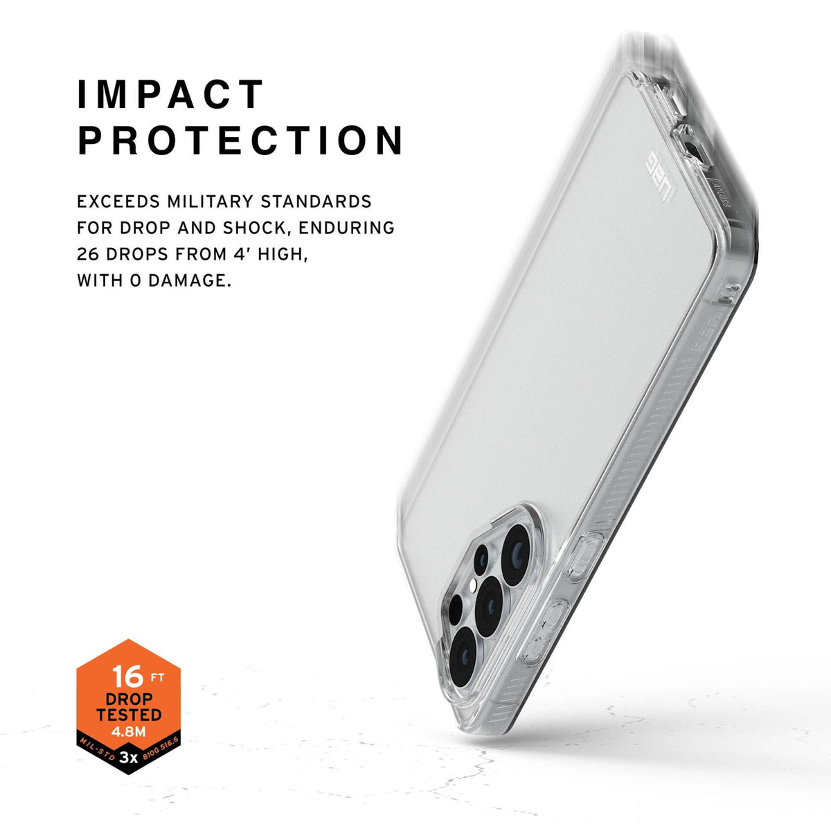 Urban Armor Gear Plyo mobile phone case 17.5 cm (6.9") Cover Transparent