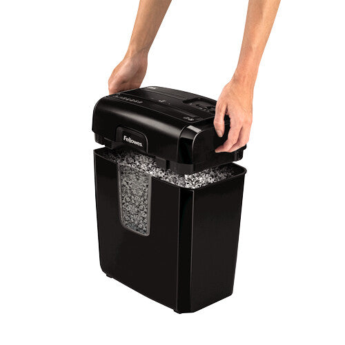 Fellowes Destructora 8Mc paper shredder Micro-cut shredding 22 cm Black