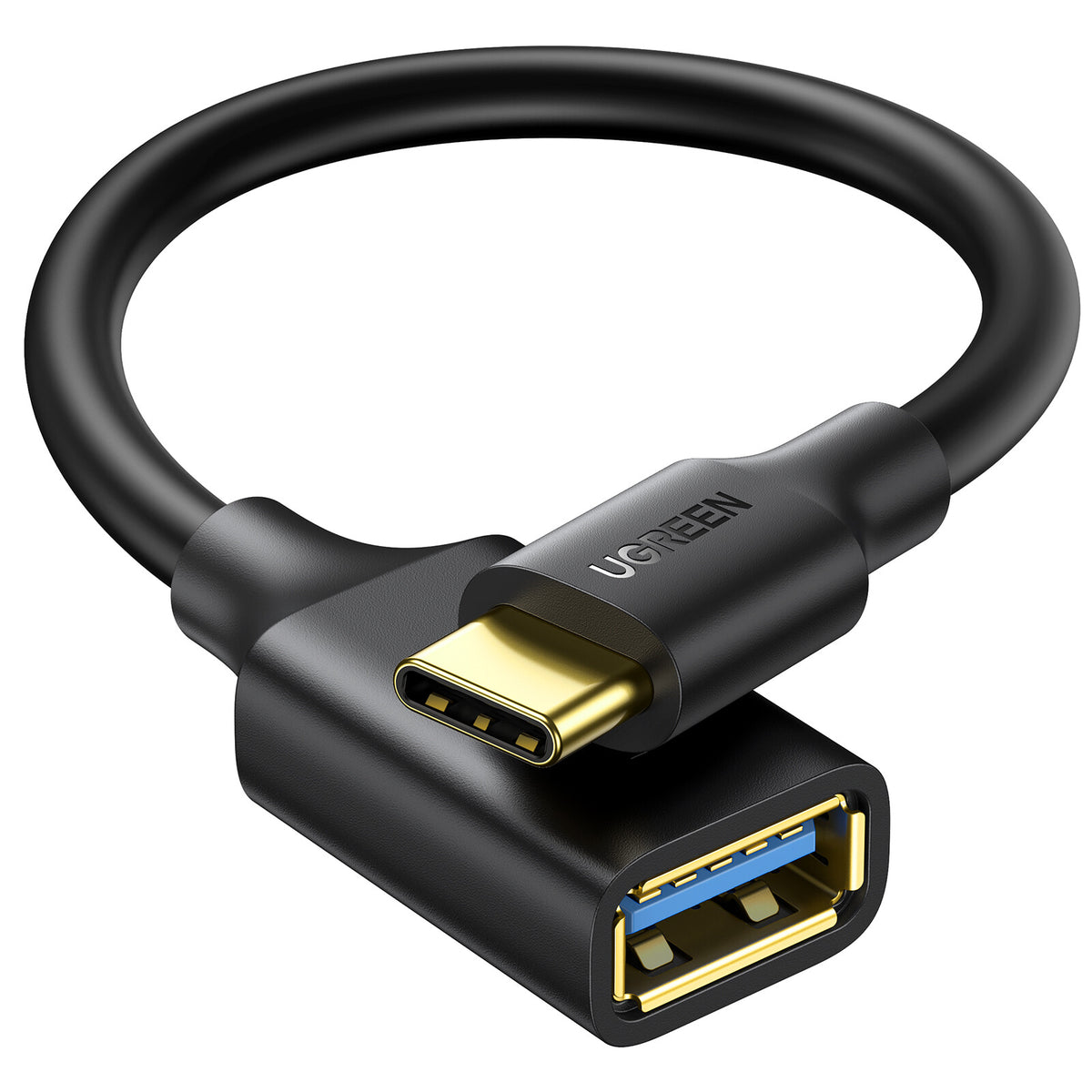 UGreen Type-C to USB-A Adapter (Male to Female, 15cm)– Black