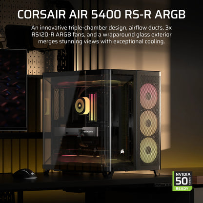Corsair AIR 5400 RS-R ARGB Midi Tower Black