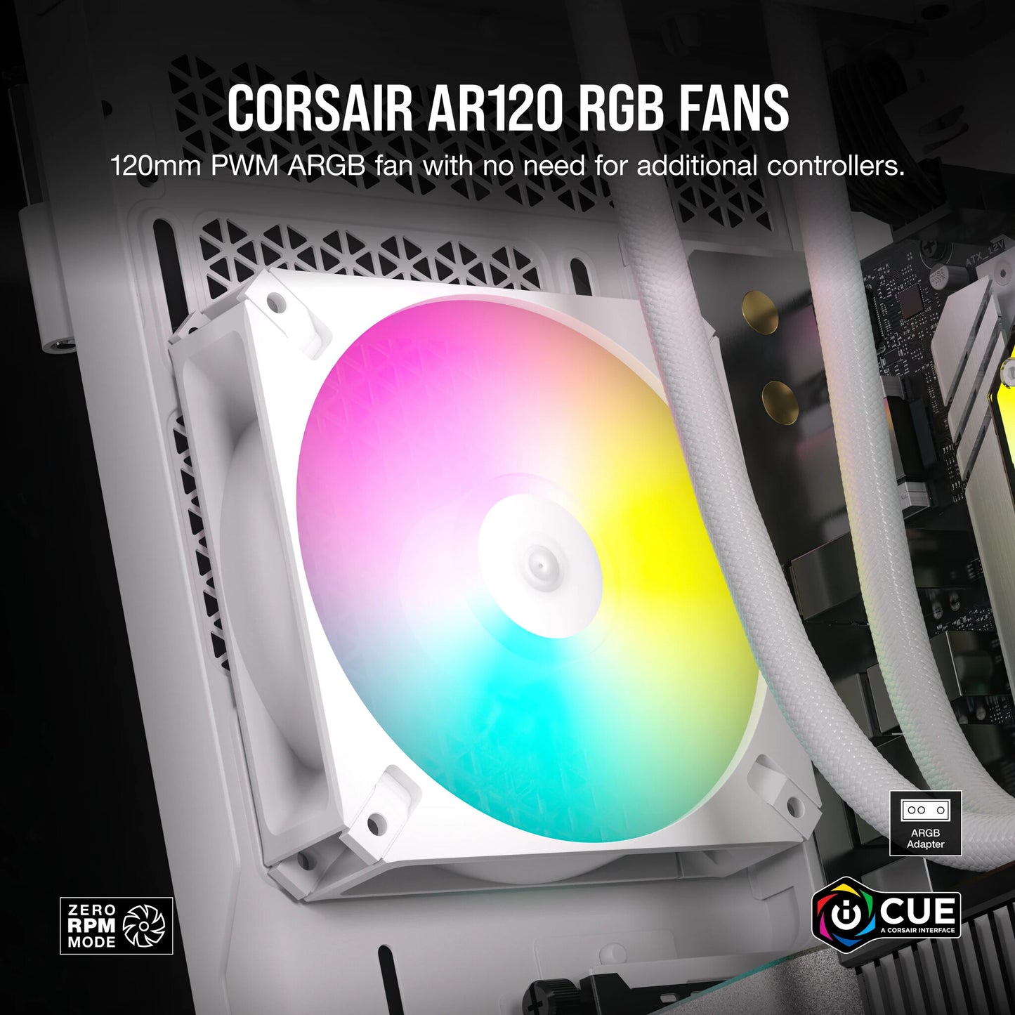 Corsair iCUE AR120 Computer case Fan 12 cm White 3 pc(s)