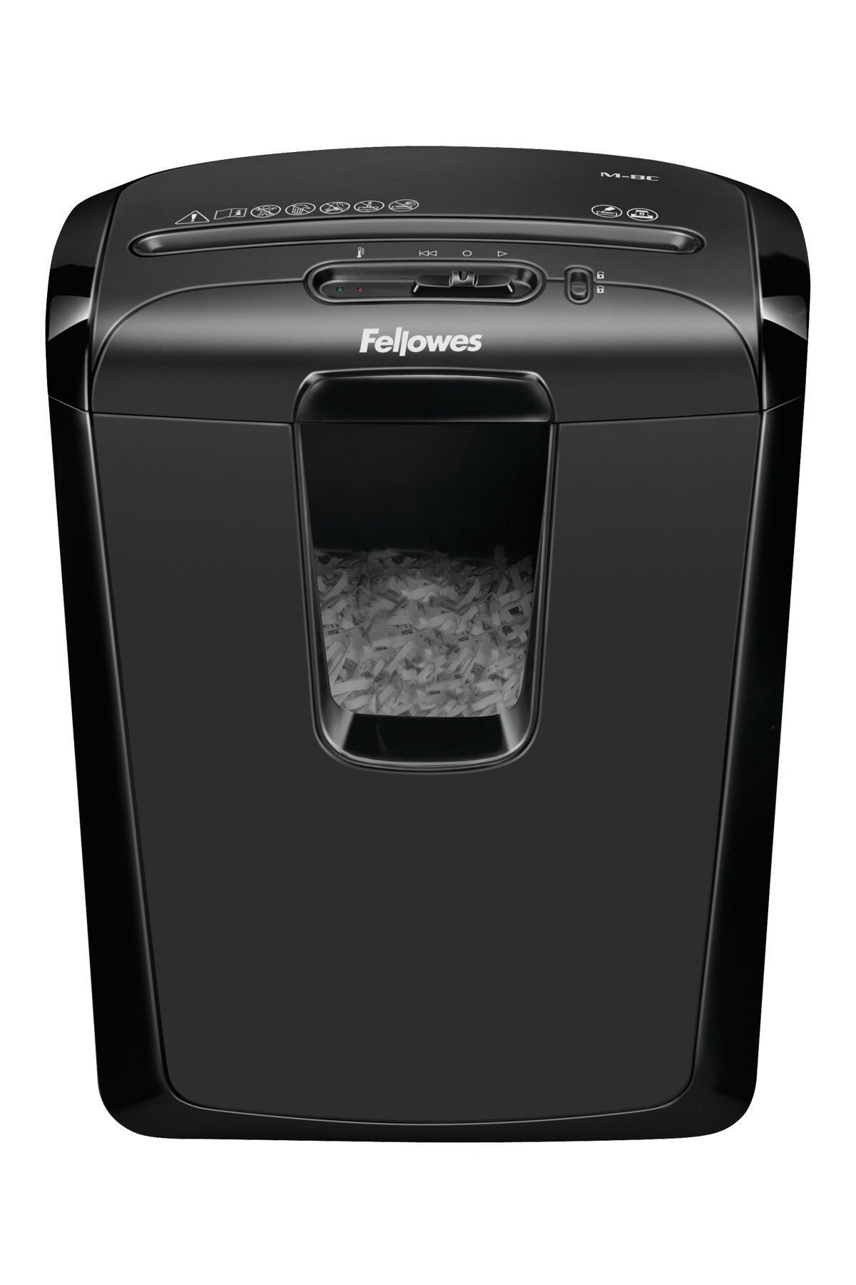 Fellowes M-8C paper shredder Cross shredding 23 cm Black