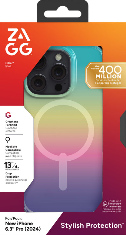 ZAGG Cases Milan Snap Apple iPhone 16 Pro Iridescent
