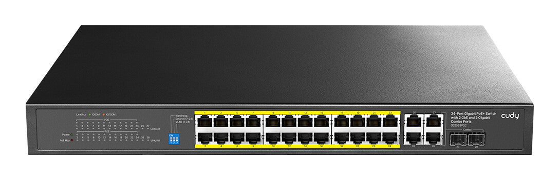 Cudy GS1028PS2 network switch Gigabit Ethernet (10/100/1000) Power over Ethernet (PoE) Black