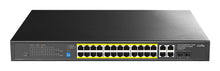 Cudy GS1028PS2 network switch Gigabit Ethernet (10/100/1000) Power over Ethernet (PoE) Black