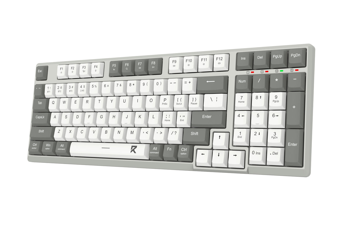 REDRAGON BK-7111 keyboard RF Wireless + Bluetooth Grey, White