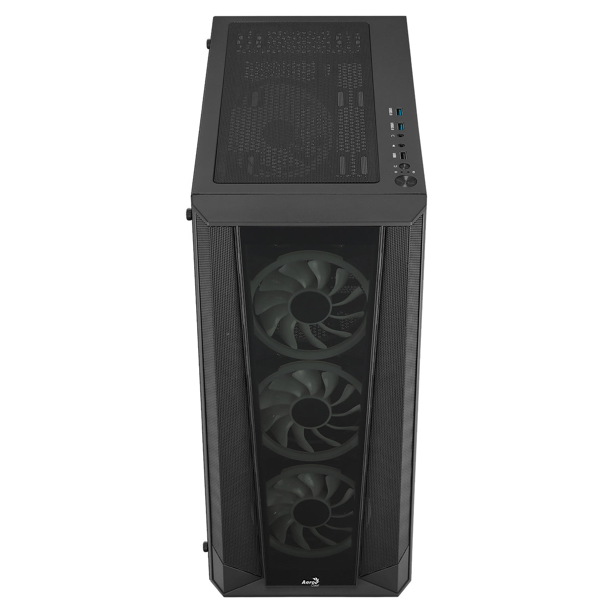 Aerocool PRISMBKV3 PC Case ATX Black 4 Fans ARGB Front Side Side Tempered Glass