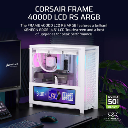 Corsair FRAME 4000D LCD RS ARGB Midi Tower White