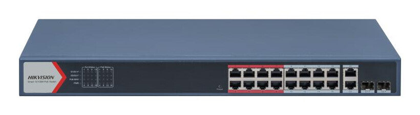 Hikvision DS-3E1318P-EI network switch Managed Fast Ethernet (10/100) Power over Ethernet (PoE) 1U Blue