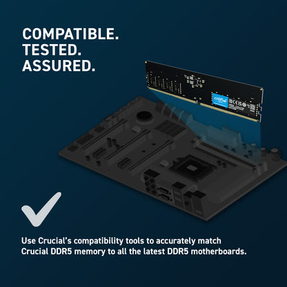Crucial CT8G56C46U5 memory module 8 GB 1 x 8 GB DDR5 288-pin DIMM ECC