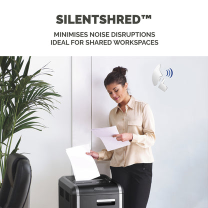Fellowes Paper Shredder 325Ci 24 Sheet Cross Cut Shredder with 83 Litre Bin High Security P4