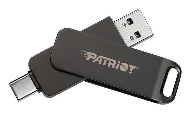 Patriot Memory Rage R550 USB flash drive 256 GB USB Type-A / USB Type-C 3.2 Gen 1 (3.1 Gen 1) Black