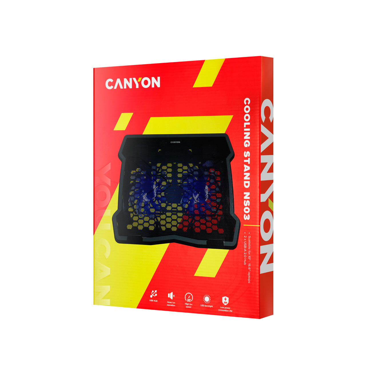 Canyon NS03 laptop cooling pad 39.6 cm (15.6") 1000 RPM Black