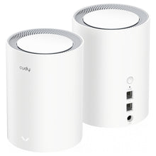 Cudy M3000(2-PACK) V2.0 mesh wi-fi system Dual-band (2.4 GHz / 5 GHz) Wi-Fi 6 (802.11ax) White Internal